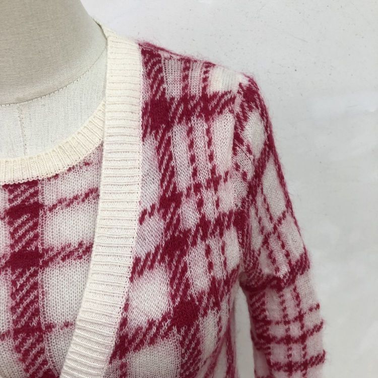 Dior Dior Plaid Mohair Blend Cardigan Size FR 36 Size XS / US 0-2 / IT 36-38 - 7 Thumbnail