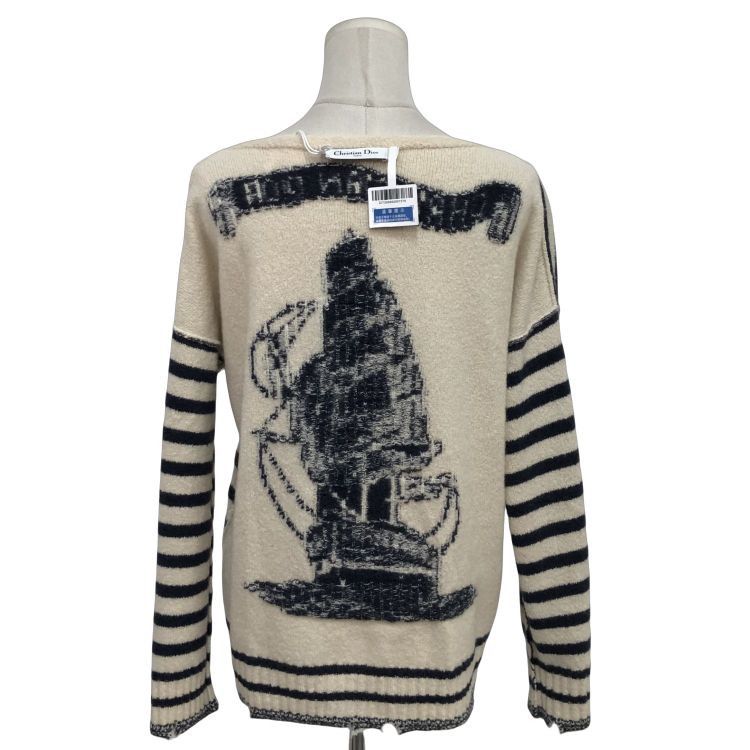 Dior Christian Dior Striped Sailor Motif Sweater Size 36 Size XS / US 0-2 / IT 36-38 - 4 Thumbnail