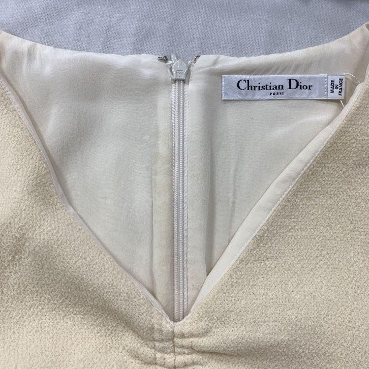 Dior Christian Dior Beige Wool Mini Dress 38 Size S / US 4 / IT 40 - 7 Thumbnail