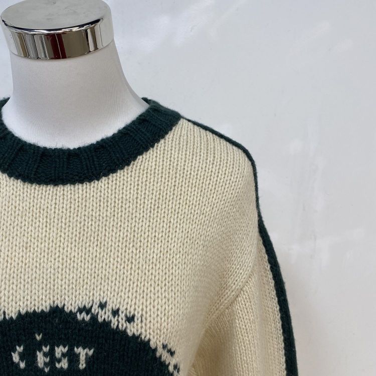 Dior Dior C'est Non Graphic Wool Sweater Size 36 Size XS / US 0-2 / IT 36-38 - 5 Thumbnail