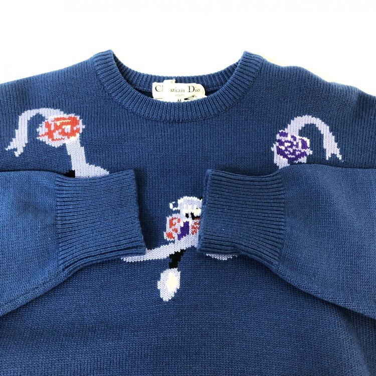 Dior Christian Dior Floral Wool Sweater Size M Size M / US 6-8 / IT 42-44 - 8 Thumbnail