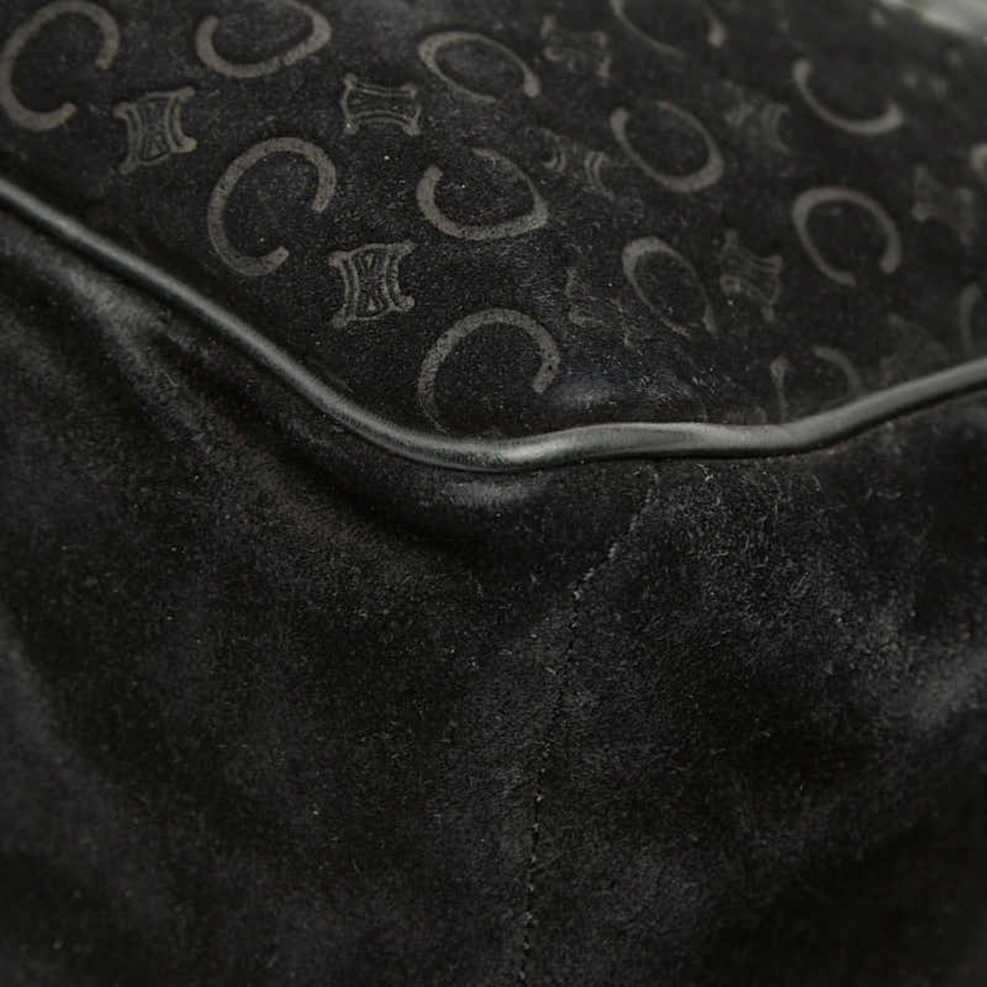 Celine Celine C Macadam Boogie Bag Handbag, Black Suede Leather, Women's CELINE Size ONE SIZE - 4 Thumbnail