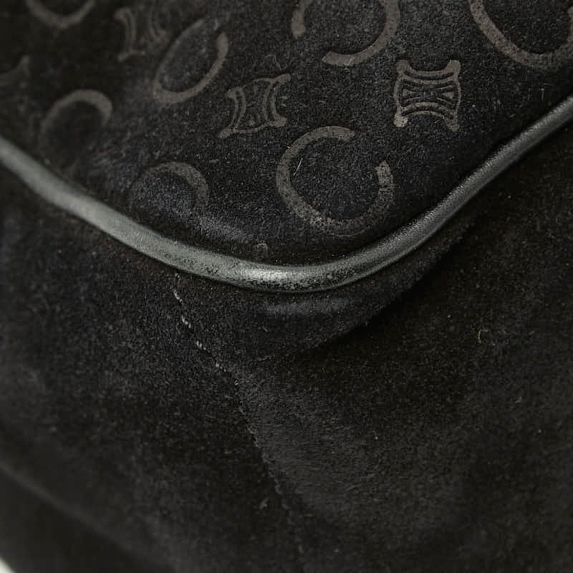 Celine Celine C Macadam Boogie Bag Handbag, Black Suede Leather, Women's CELINE Size ONE SIZE - 5 Thumbnail