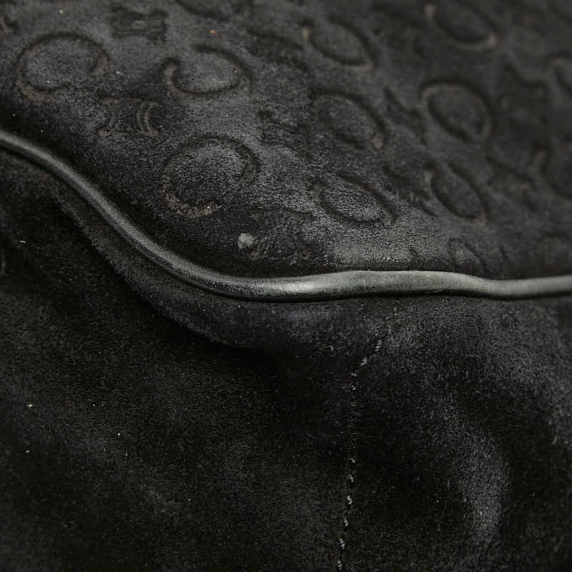Celine Celine C Macadam Boogie Bag Handbag, Black Suede Leather, Women's CELINE Size ONE SIZE - 6 Thumbnail