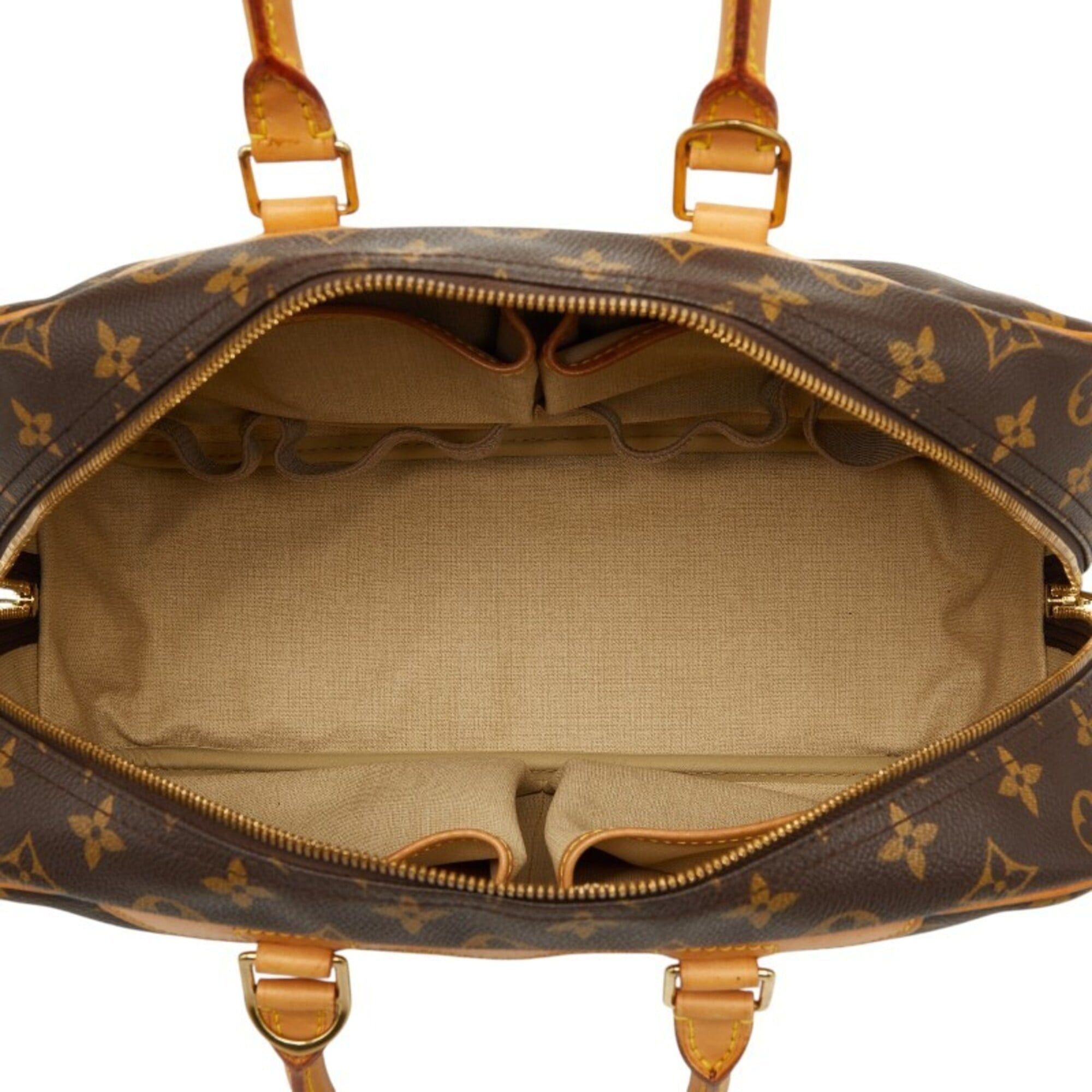 Louis Vuitton Louis Vuitton Monogram Deauville Handbag M47270 Brown Leather Women's LOUIS VUITTON Size ONE SIZE - 11 Thumbnail