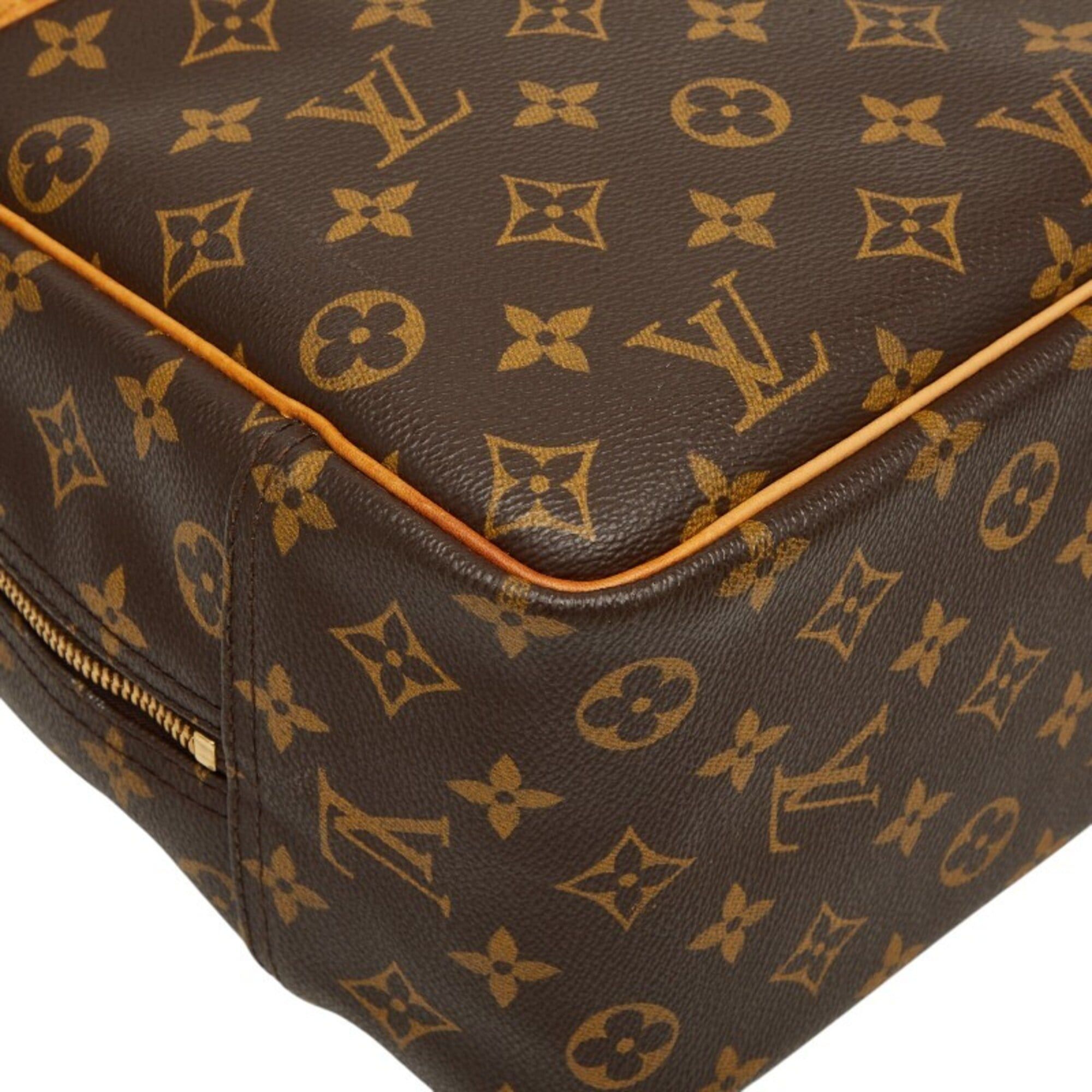 Louis Vuitton Louis Vuitton Monogram Deauville Handbag M47270 Brown Leather Women's LOUIS VUITTON Size ONE SIZE - 5 Thumbnail