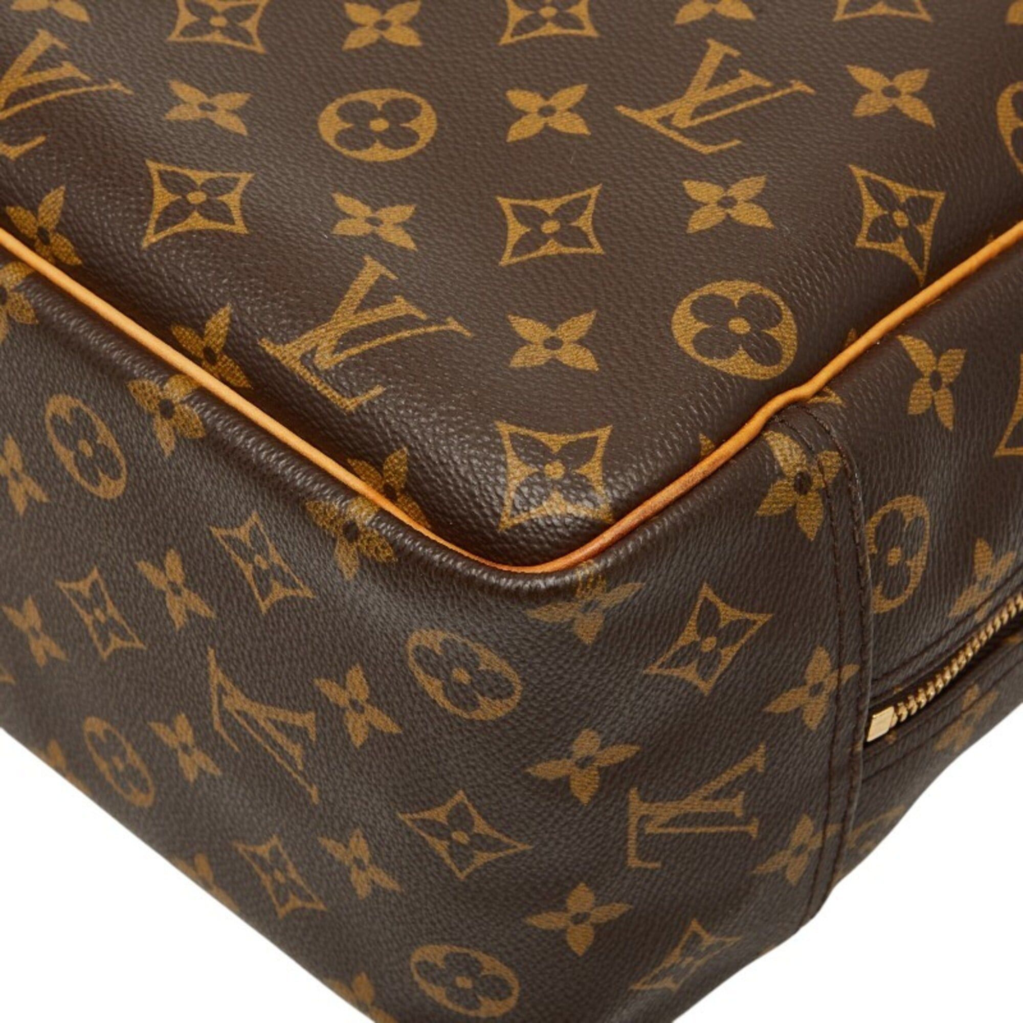 Louis Vuitton Louis Vuitton Monogram Deauville Handbag M47270 Brown Leather Women's LOUIS VUITTON Size ONE SIZE - 4 Thumbnail