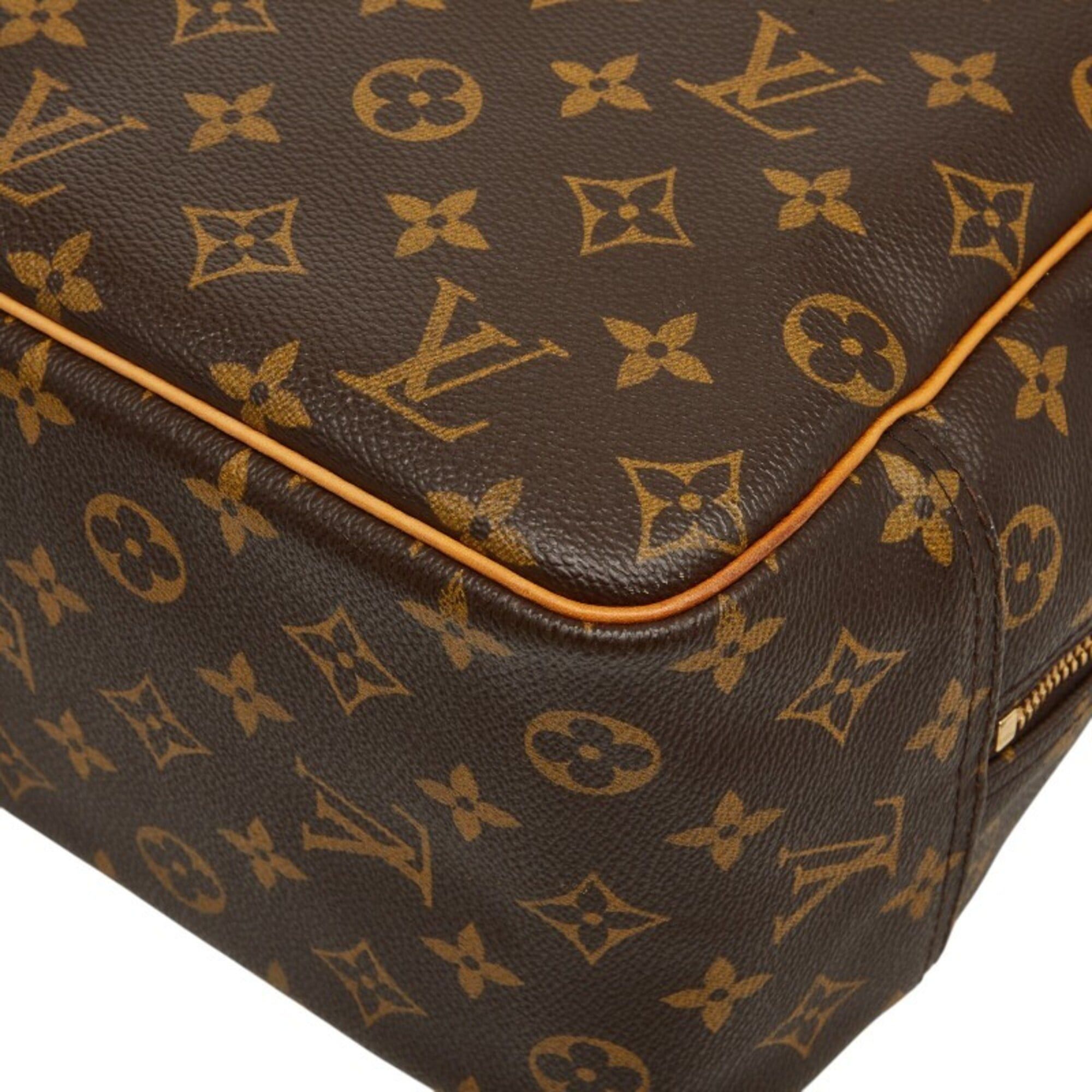 Louis Vuitton Louis Vuitton Monogram Deauville Handbag M47270 Brown Leather Women's LOUIS VUITTON Size ONE SIZE - 6 Thumbnail