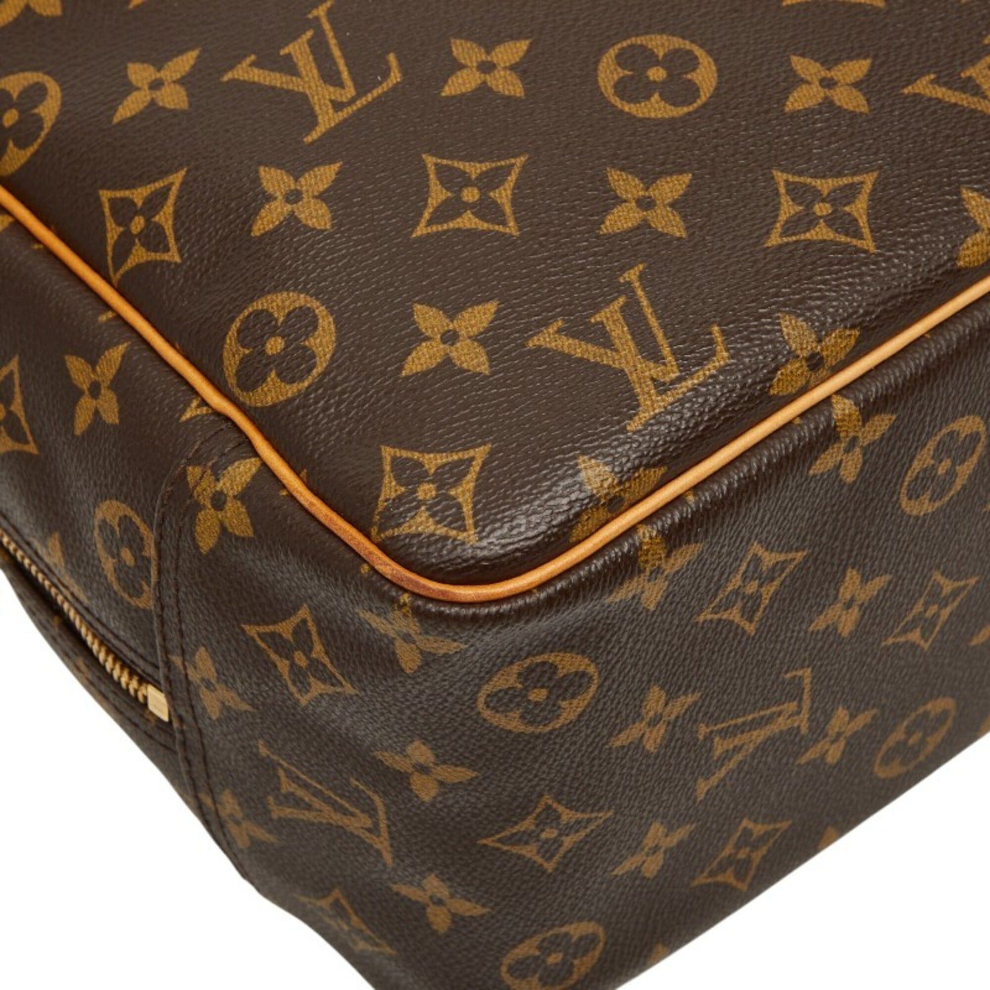Louis Vuitton Louis Vuitton Monogram Deauville Handbag M47270 Brown Leather Women's LOUIS VUITTON Size ONE SIZE - 7 Thumbnail