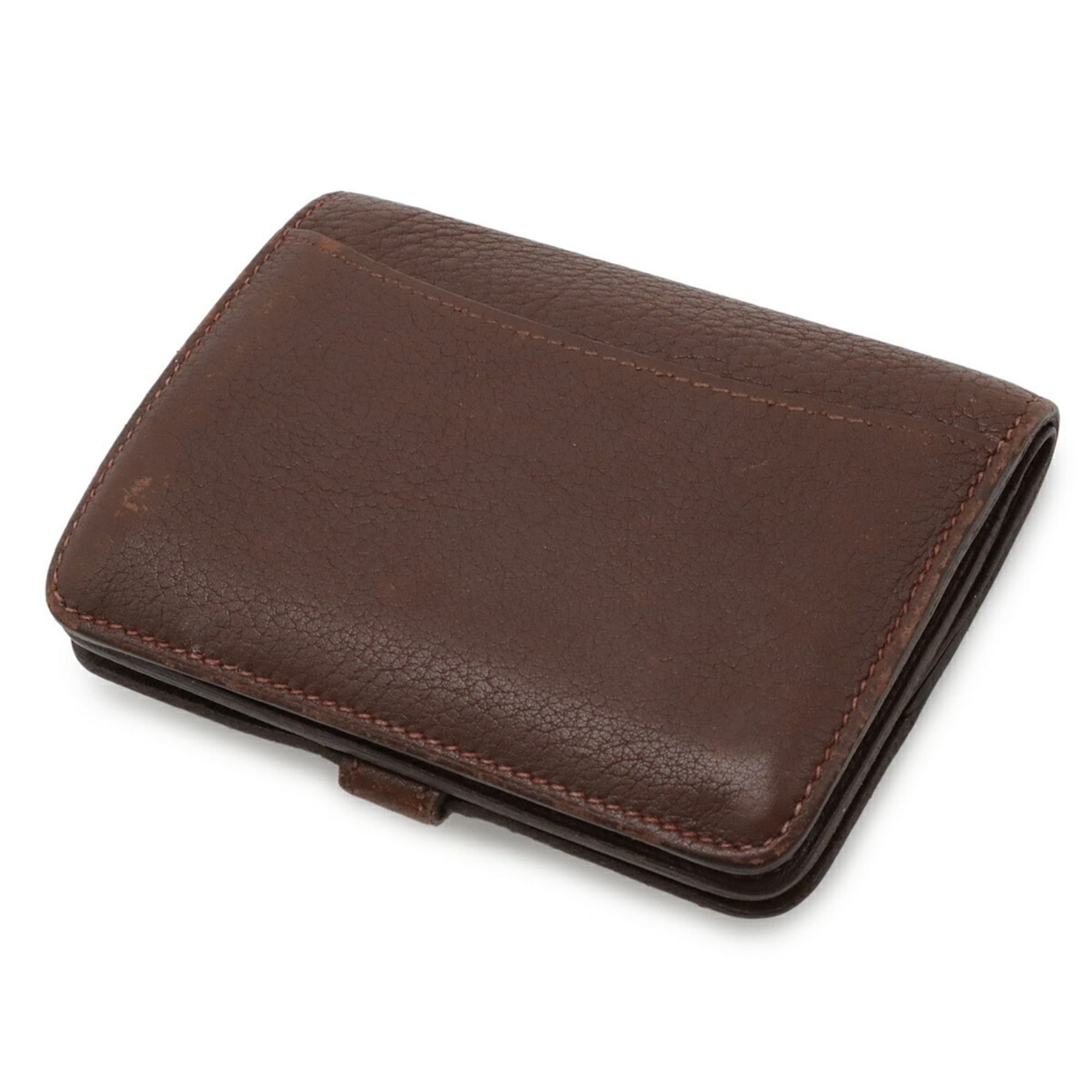 Hermes HERMES Dogon Card Wallet/Coin Purse, Togo Leather, Brown, □C Stamp Size ONE SIZE - 3 Thumbnail