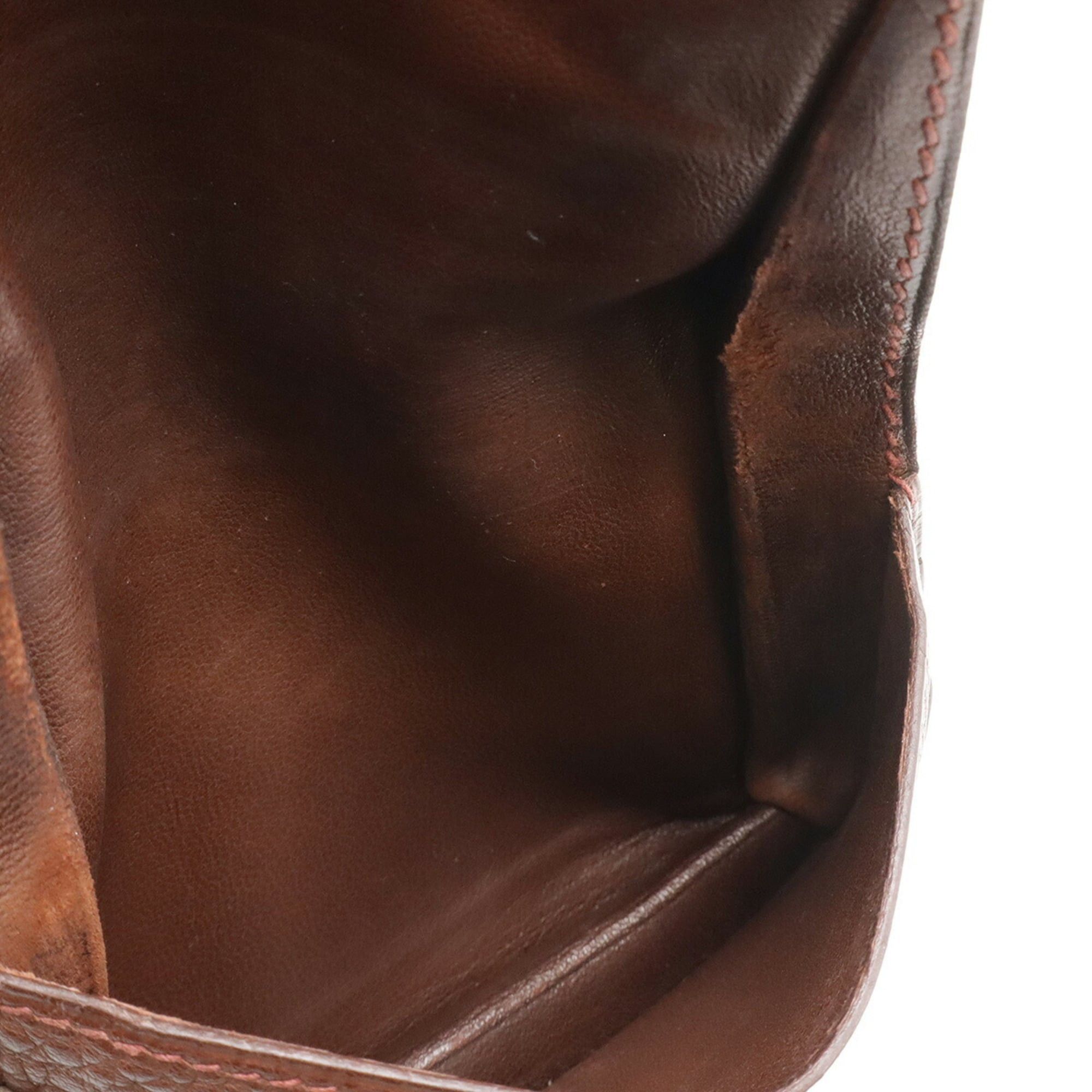 Hermes HERMES Dogon Card Wallet/Coin Purse, Togo Leather, Brown, □C Stamp Size ONE SIZE - 7 Thumbnail