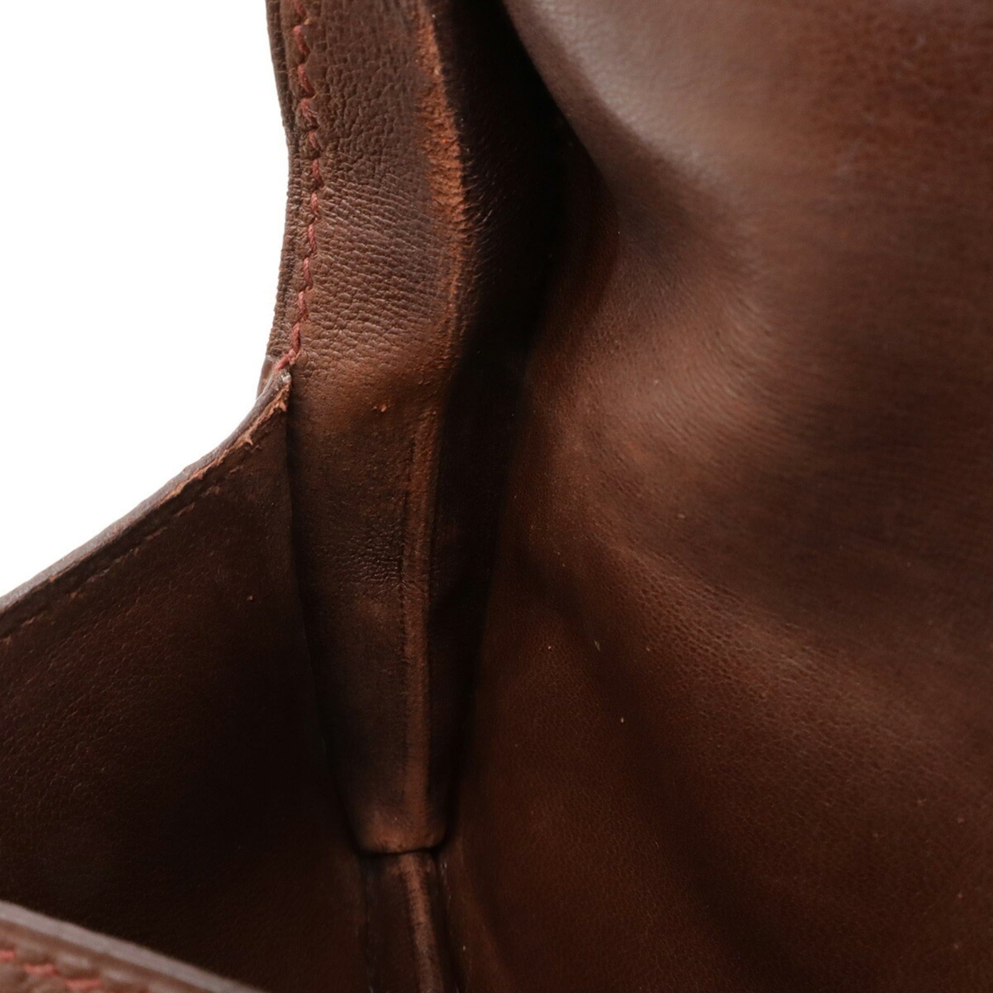 Hermes HERMES Dogon Card Wallet/Coin Purse, Togo Leather, Brown, □C Stamp Size ONE SIZE - 8 Thumbnail