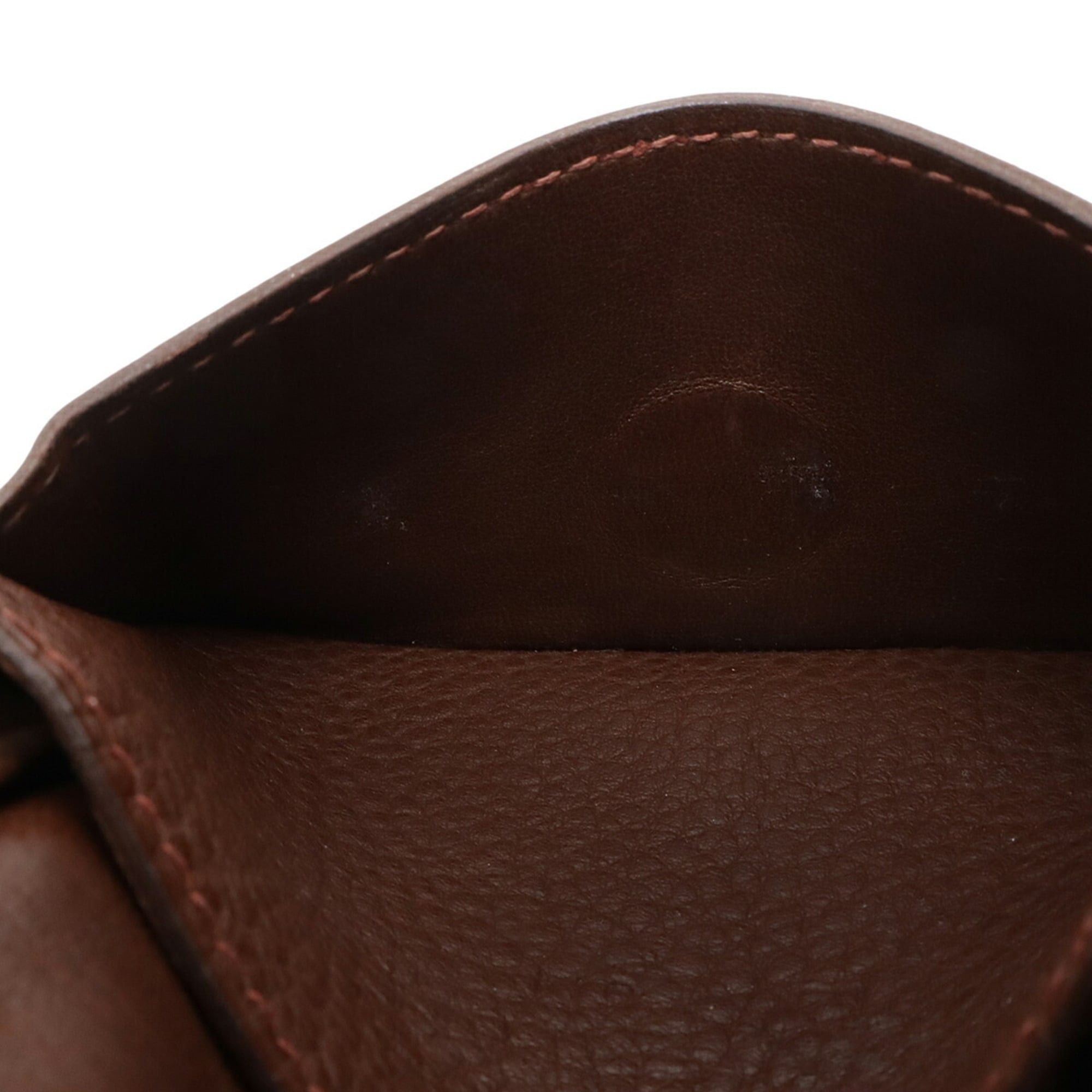 Hermes HERMES Dogon Card Wallet/Coin Purse, Togo Leather, Brown, □C Stamp Size ONE SIZE - 9 Thumbnail