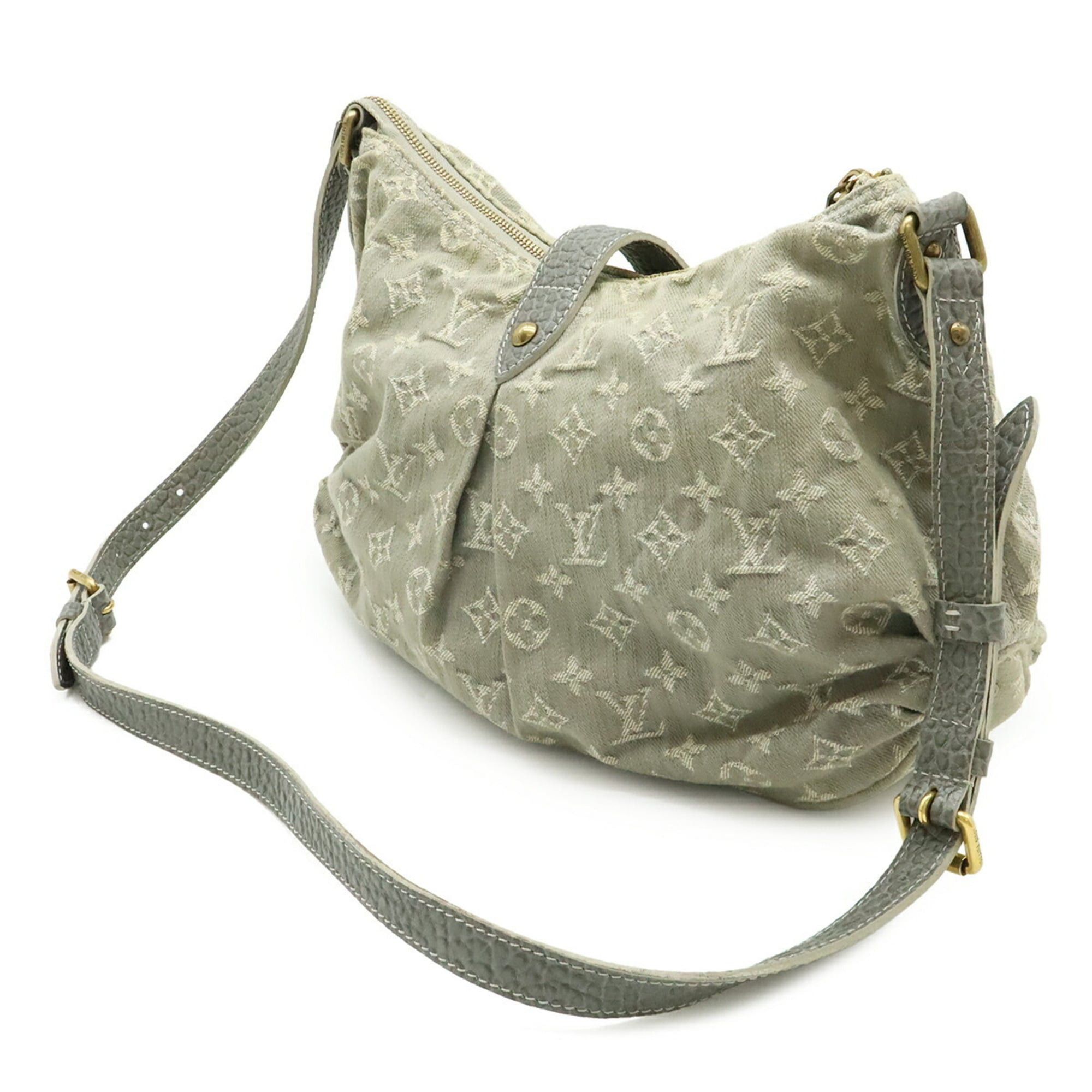 Louis Vuitton Louis Vuitton Monogram Denim Slightly Shoulder Bag, Grey M95834 Size ONE SIZE - 3 Thumbnail