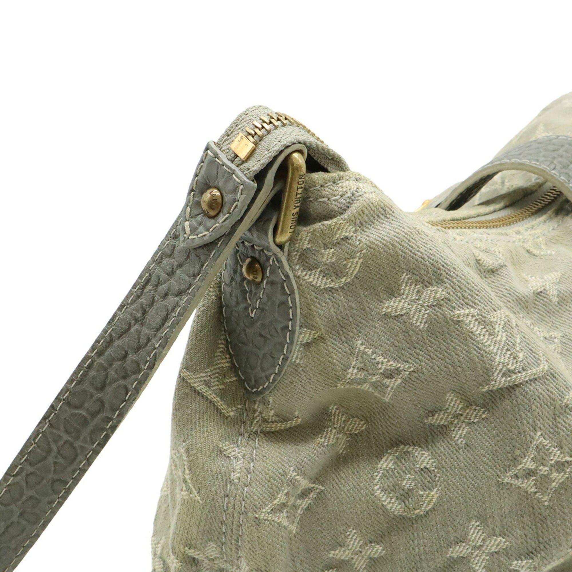 Louis Vuitton Louis Vuitton Monogram Denim Slightly Shoulder Bag, Grey M95834 Size ONE SIZE - 8 Thumbnail