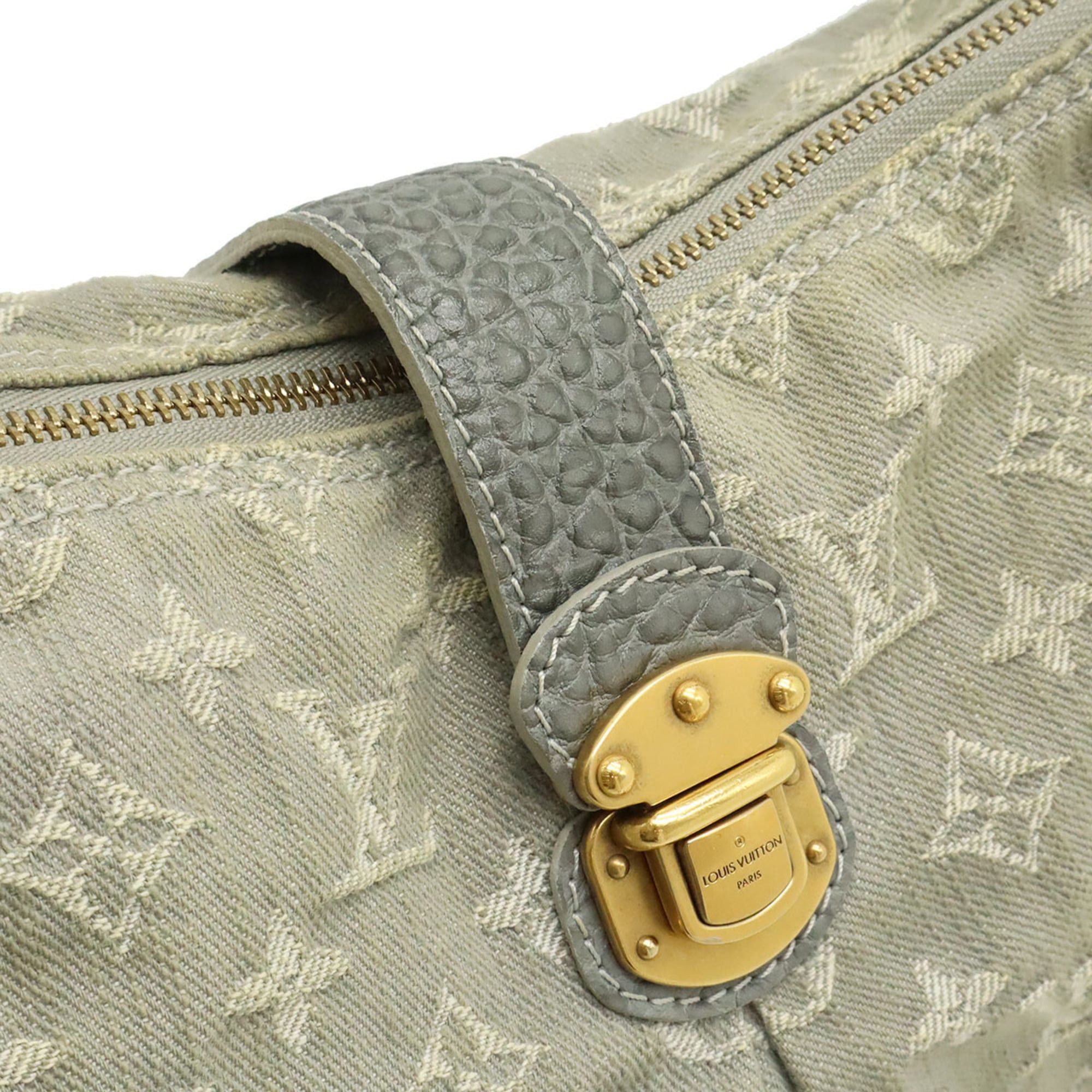 Louis Vuitton Louis Vuitton Monogram Denim Slightly Shoulder Bag, Grey M95834 Size ONE SIZE - 10 Thumbnail
