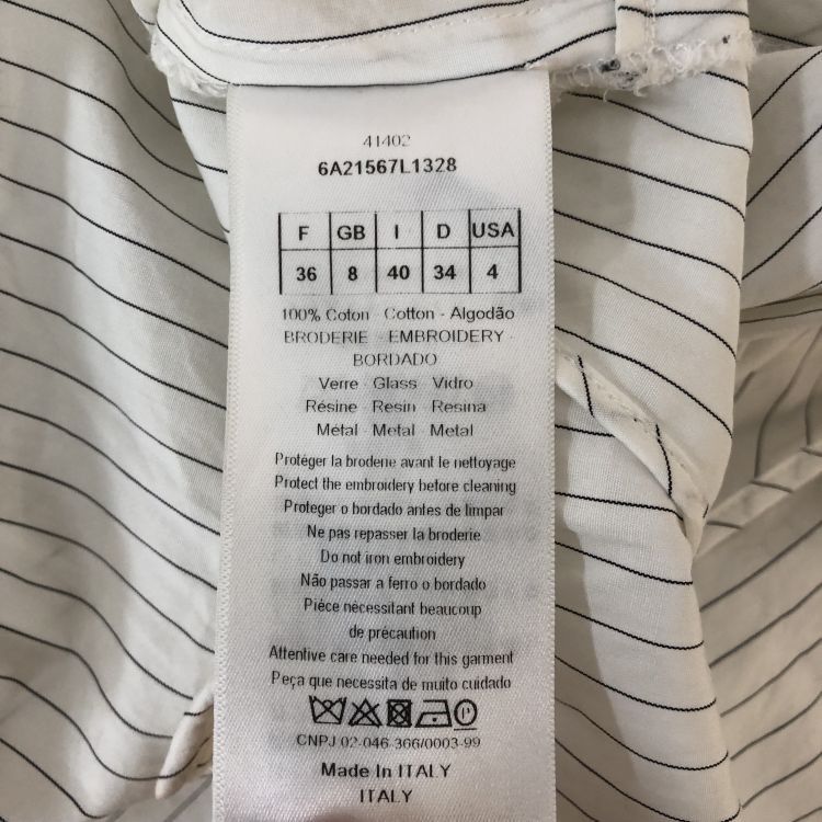 Christian Dior Monsieur Christian Dior Bee Pinstripe Button Up Shirt Size 36 Size XS / US 0-2 / IT 36-38 - 4 Thumbnail