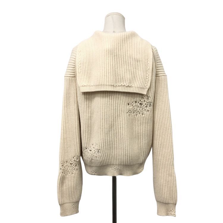 Dior Christian Dior Bee Distressed Knit Sweater Size 36 Size XS / US 0-2 / IT 36-38 - 2 Thumbnail