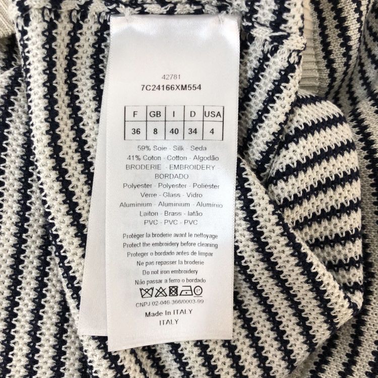 Dior Christian Dior Striped Cardigan Size 36 Size XS / US 0-2 / IT 36-38 - 4 Thumbnail
