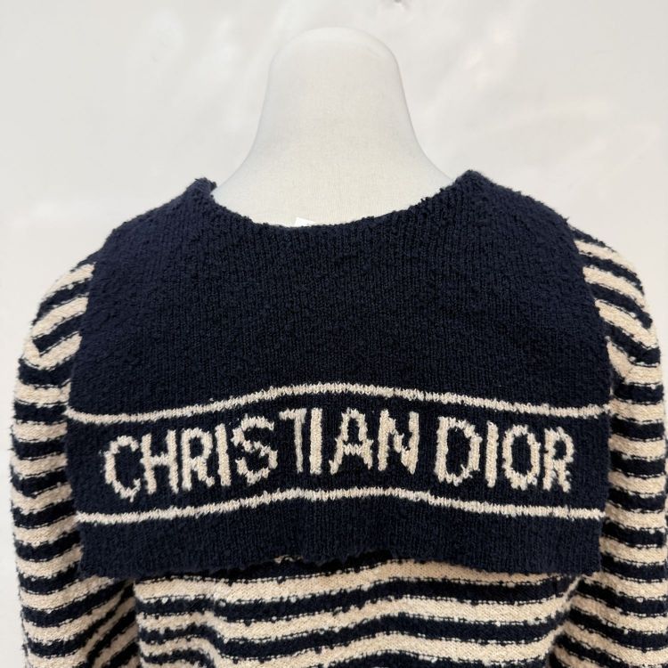 Dior Christian Dior Sailor Collar Striped Sweater Size 36 Size XS / US 0-2 / IT 36-38 - 4 Thumbnail
