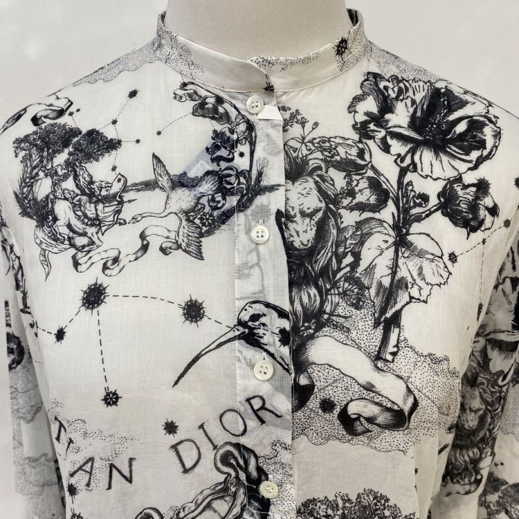 Dior Christian Dior Zodiac Print Button Up Size 36 Size XS / US 0-2 / IT 36-38 - 5 Thumbnail
