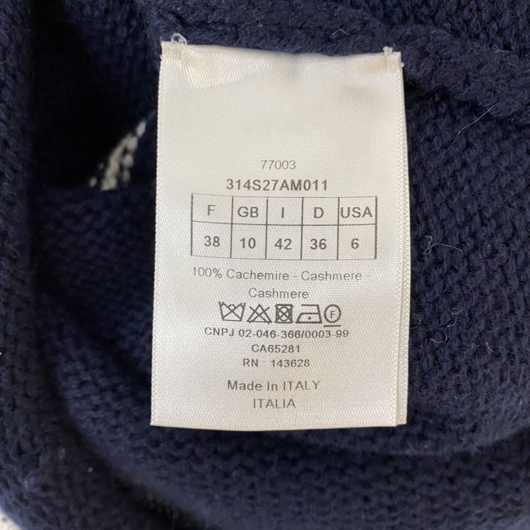 Dior Christian Dior Star Navy Cashmere Sweater IT 42 Size M / US 6-8 / IT 42-44 - 4 Thumbnail