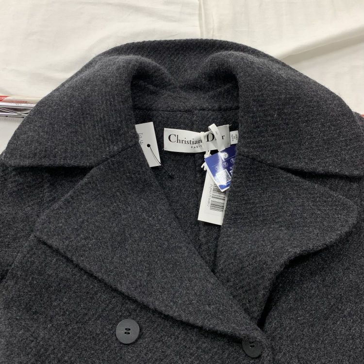 Dior Christian Dior Wool Coat Gray FR 34 Size XS / US 0-2 / IT 36-38 - 8 Thumbnail