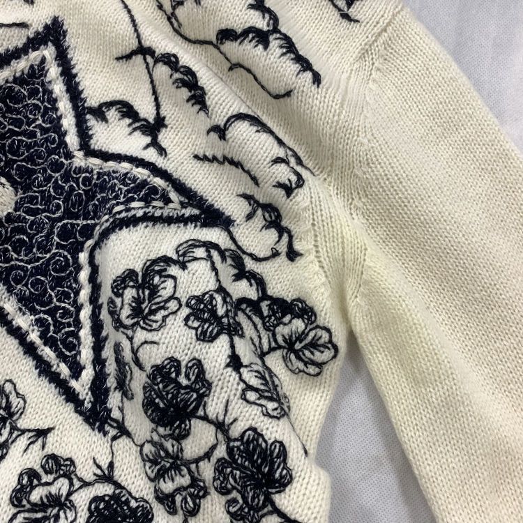 Dior Dior Star Embroidery Knit Sweater Size 36 Size XS / US 0-2 / IT 36-38 - 6 Thumbnail
