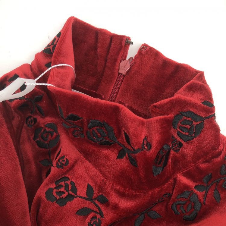 Dior Christian Dior Red Rose Velvet Top Size M Size M / US 6-8 / IT 42-44 - 7 Thumbnail
