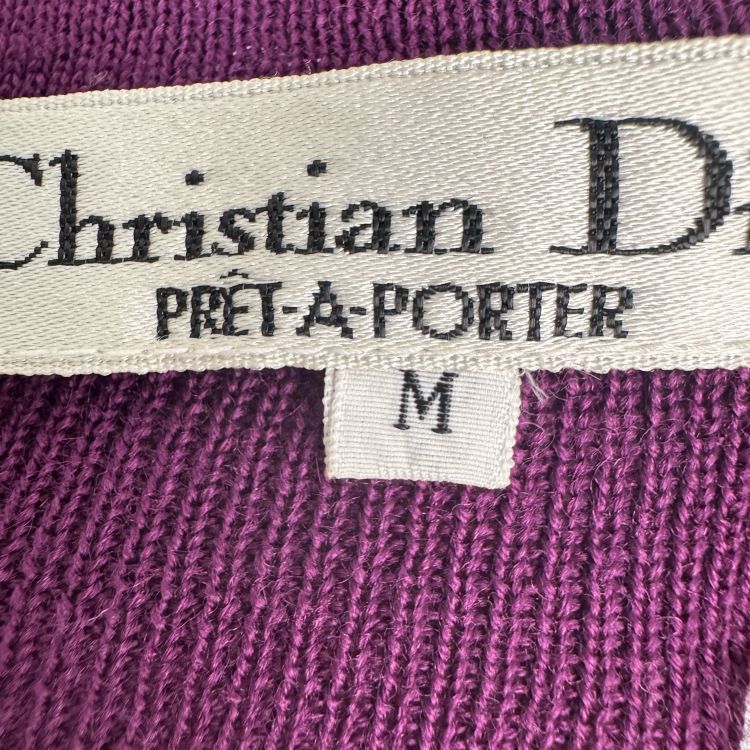 Dior Christian Dior Purple Wool Sweater Size M Size M / US 6-8 / IT 42-44 - 3 Thumbnail