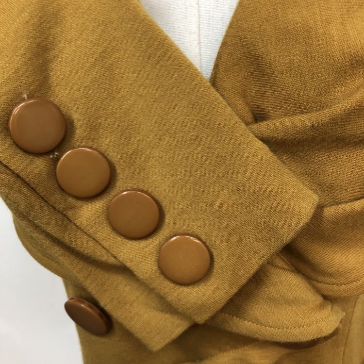 Dior Christian Dior Mustard Wool Midi Dress Size M Size M / US 6-8 / IT 42-44 - 5 Thumbnail