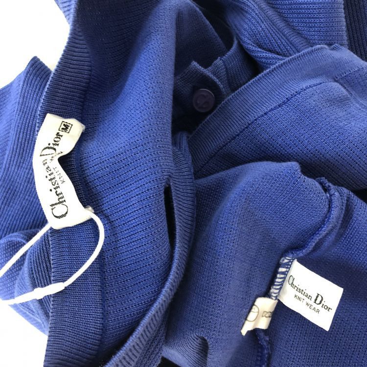 Dior Christian Dior Blue Knit Cardigan Size M Size M / US 6-8 / IT 42-44 - 2 Thumbnail