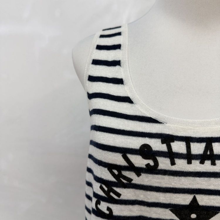 Dior Christian Dior Striped Tank Top Size FR 36 Size XS / US 0-2 / IT 36-38 - 7 Thumbnail
