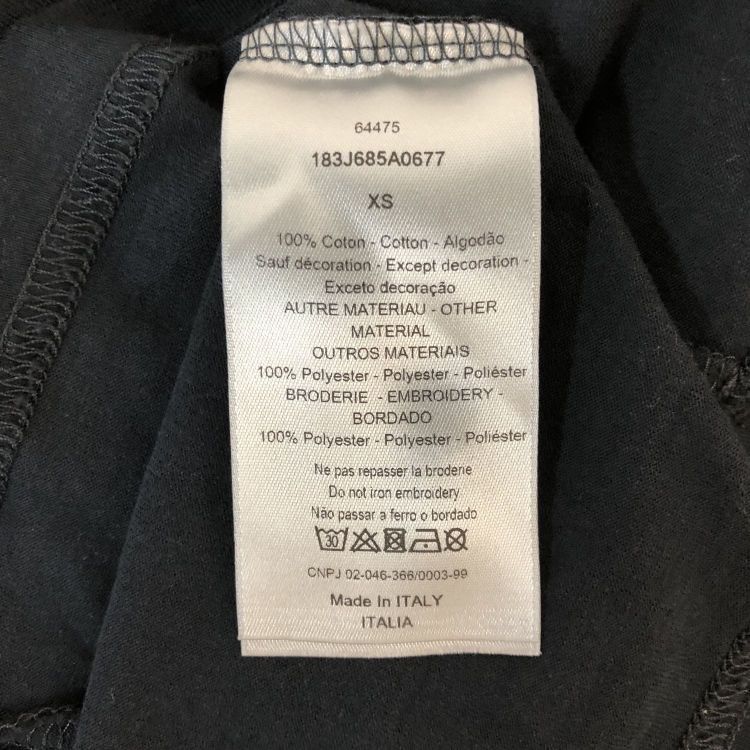 Dior Dior Embroidered Logo T-Shirt Black Size XS Size US XS / EU 42 / 0 - 4 Thumbnail