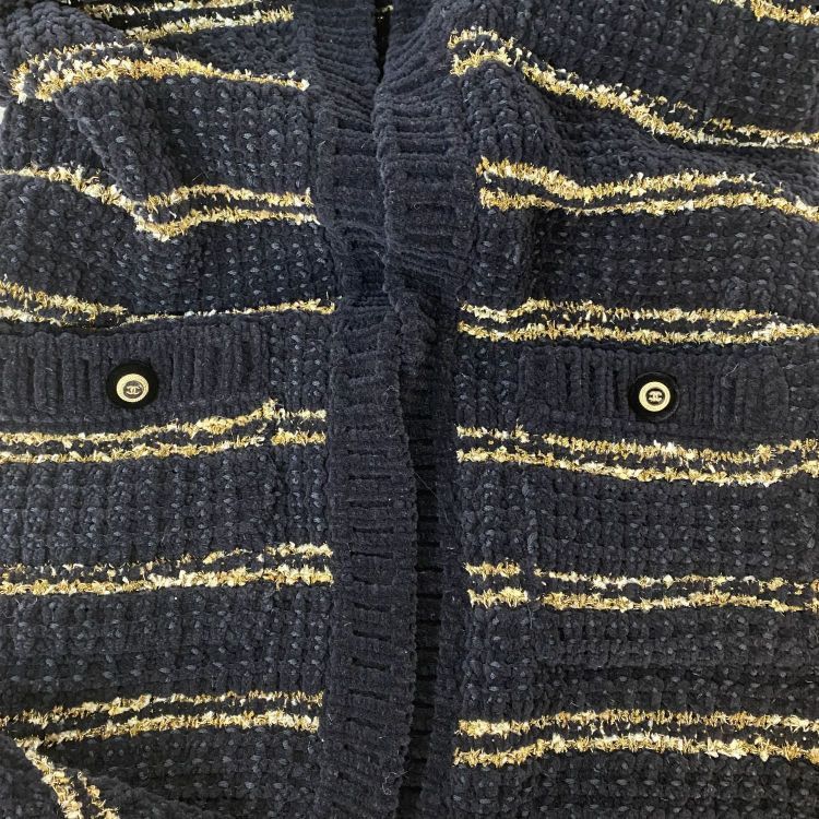 Chanel Chanel Metallic Stripe Belted Knit Coat Size 36 Size XS / US 0-2 / IT 36-38 - 5 Thumbnail