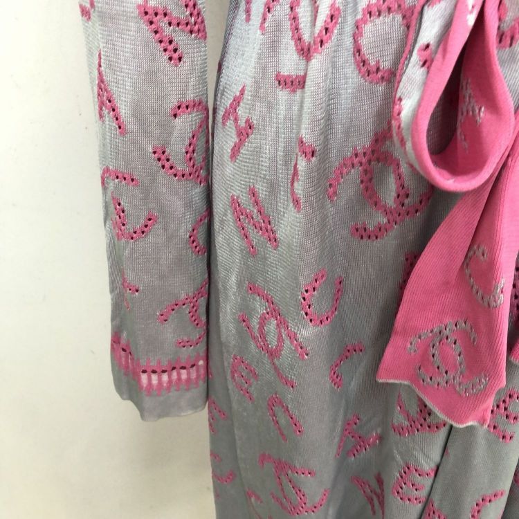 Chanel Chanel Logo Pattern Knit Midi Dress Size 36 Size XS / US 0-2 / IT 36-38 - 6 Thumbnail