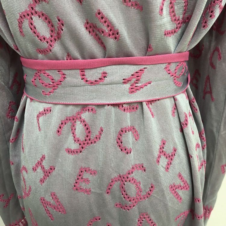 Chanel Chanel Logo Pattern Knit Midi Dress Size 36 Size XS / US 0-2 / IT 36-38 - 9 Thumbnail