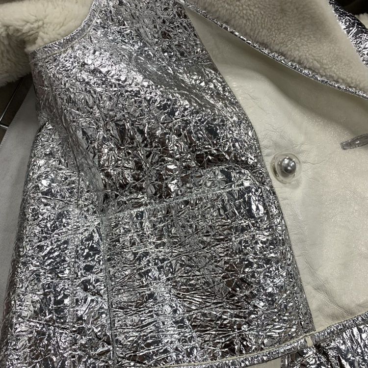 Chanel Chanel Metallic Silver Shearling Jacket Size 34 Size XS / US 0-2 / IT 36-38 - 11 Thumbnail