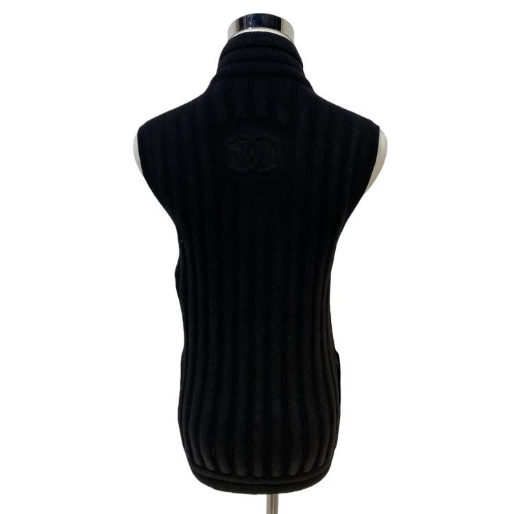Chanel Chanel Ribbed Knit Zip Up Vest Size 36 Size XS / US 0-2 / IT 36-38 - 2 Thumbnail