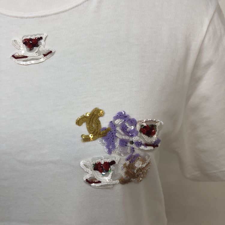 Chanel Chanel Sequin Embroidered T-Shirt XS Size XS / US 0-2 / IT 36-38 - 7 Thumbnail