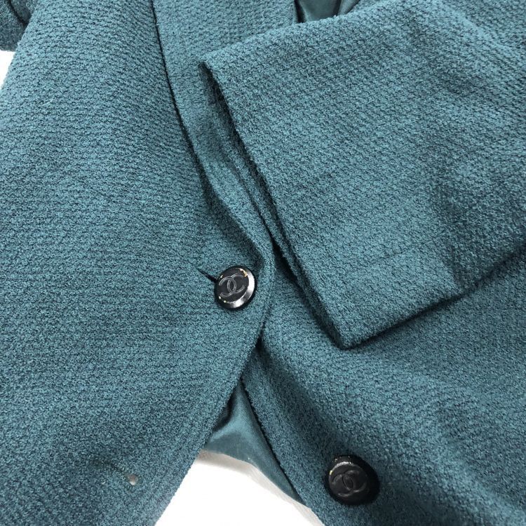 Chanel Chanel Wool Blend Blazer Green Size 36 Size XS / US 0-2 / IT 36-38 - 6 Thumbnail