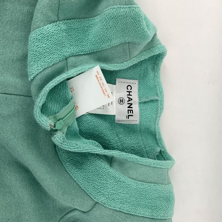 Chanel Chanel Green Cotton Blend Mini Dress Size 38 Size S / US 4 / IT 40 - 5 Thumbnail