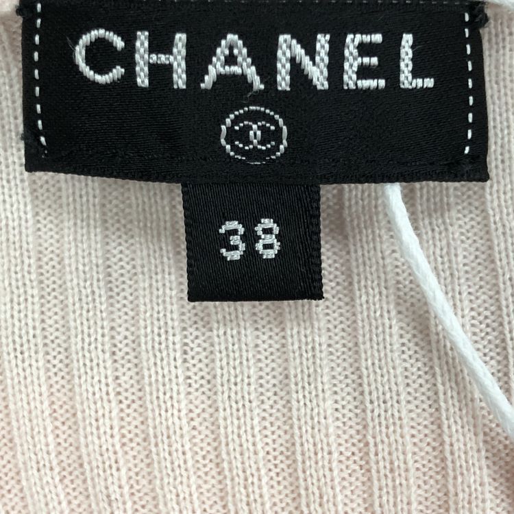 Chanel Chanel Pink Textured Knit Short Sleeve Sweater Size 38 Size S / US 4 / IT 40 - 3 Thumbnail