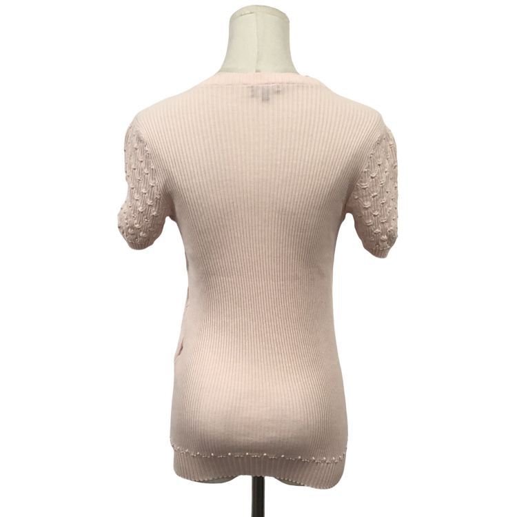 Chanel Chanel Pink Textured Knit Short Sleeve Sweater Size 38 Size S / US 4 / IT 40 - 2 Thumbnail
