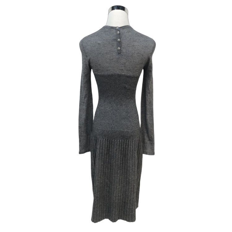 Chanel Chanel Ribbed Knit Button Back Midi Dress Size 36 Size XS / US 0-2 / IT 36-38 - 2 Thumbnail