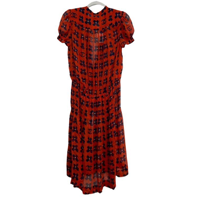 Chanel Chanel Floral CC Print Midi Dress Size 38 Size S / US 4 / IT 40 - 2 Thumbnail