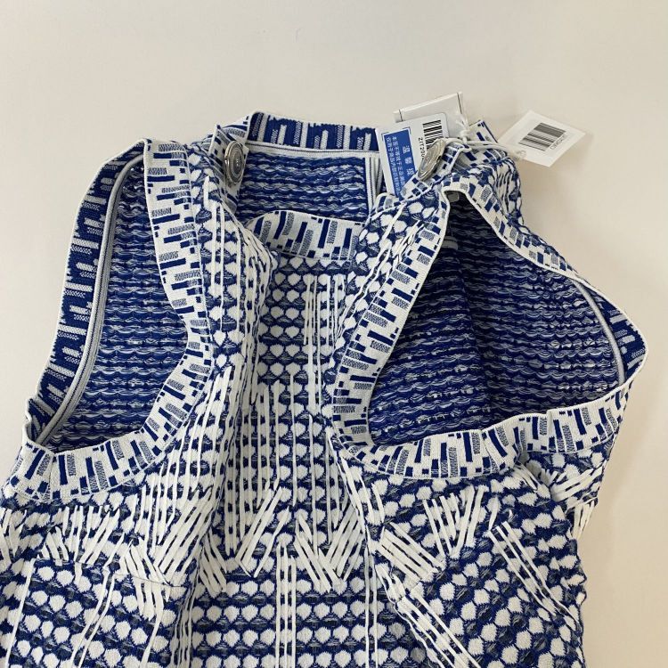Chanel Chanel Blue White Patterned Midi Dress 36 Size XS / US 0-2 / IT 36-38 - 9 Thumbnail