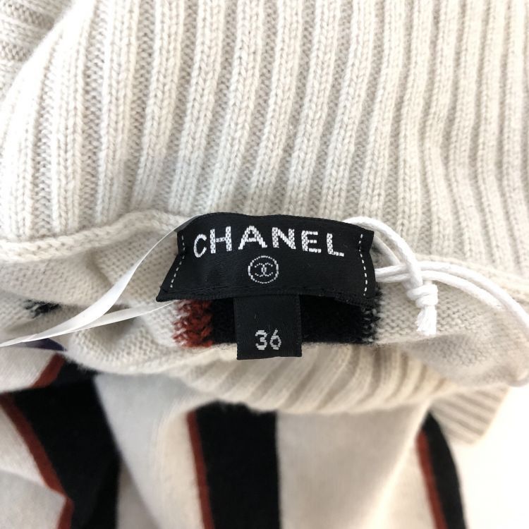 Chanel Chanel Striped Cashmere Turtleneck Sweater Size 36 Size XS / US 0-2 / IT 36-38 - 3 Thumbnail