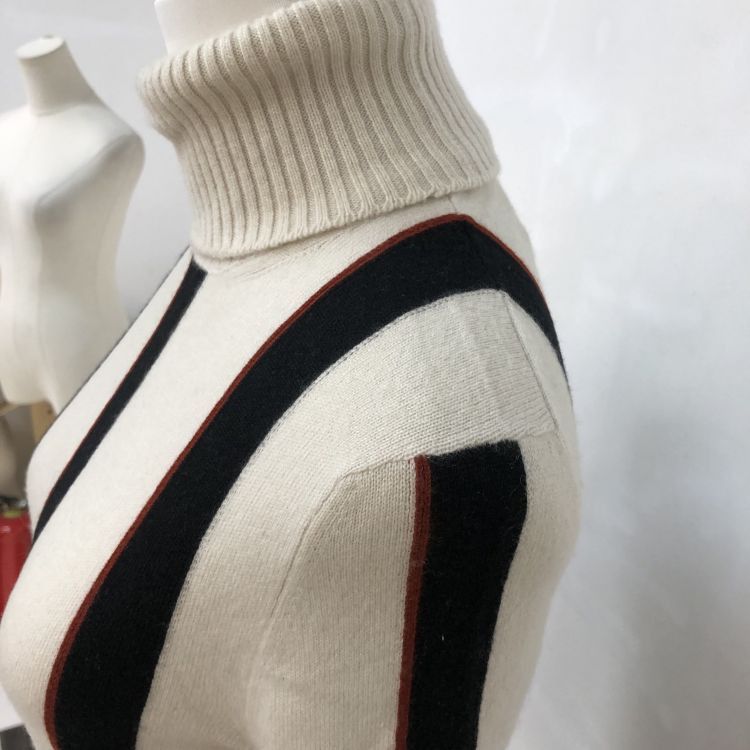 Chanel Chanel Striped Cashmere Turtleneck Sweater Size 36 Size XS / US 0-2 / IT 36-38 - 8 Thumbnail