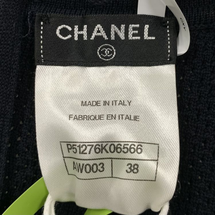 Chanel Chanel Black Knit Short Sleeve Dress Size 38 Size S / US 4 / IT 40 - 3 Thumbnail